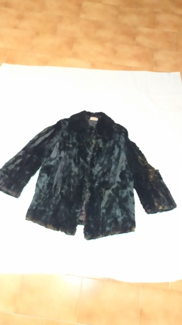 Pelliccia nera e marrone vintage