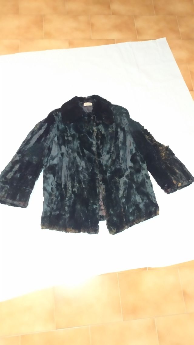 Pelliccia nera e marrone vintage