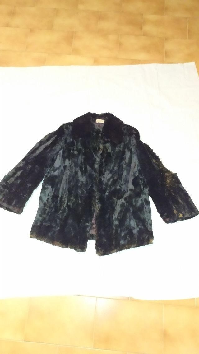 Pelliccia nera e marrone vintage