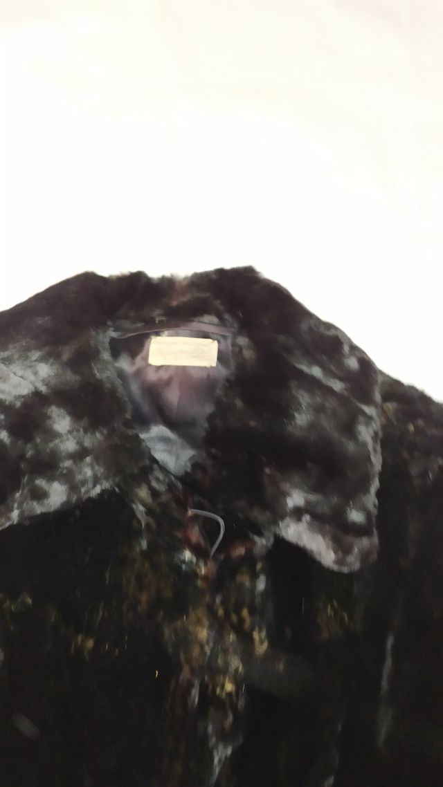 Pelliccia nera e marrone vintage