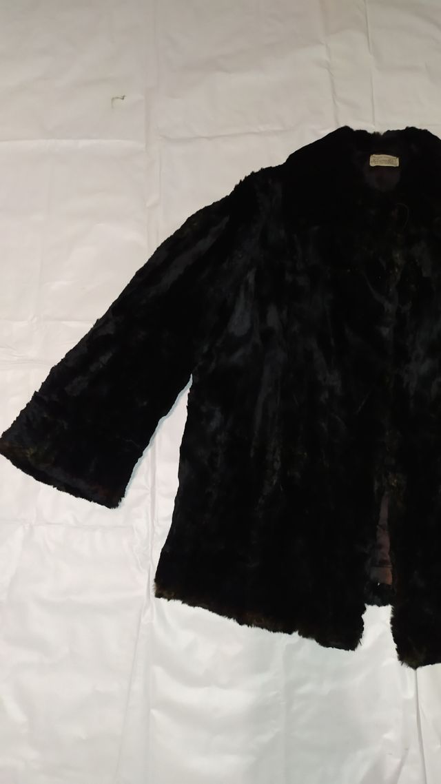 Pelliccia nera e marrone vintage