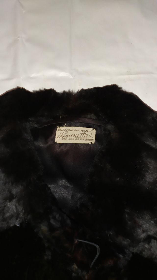 Pelliccia nera e marrone vintage