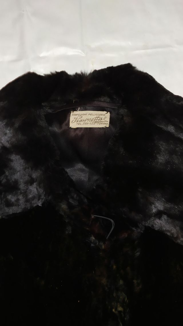 Pelliccia nera e marrone vintage