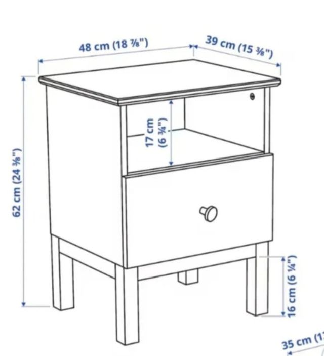 Dos mesitas de noche IKEA Tarva (Madera maciza)