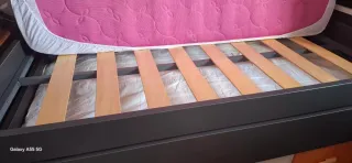 Cama nido con cajones y escritorio y estantería 