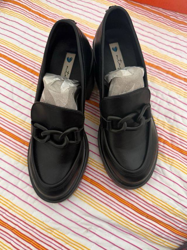 Zapatos de plataforma negros para mujer