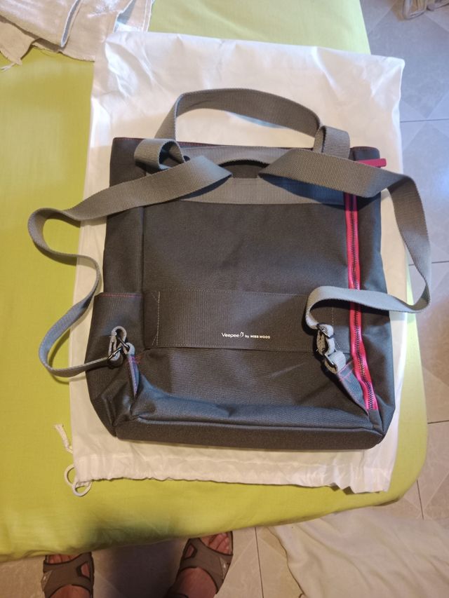 Zaino Veepee grigio e rosa