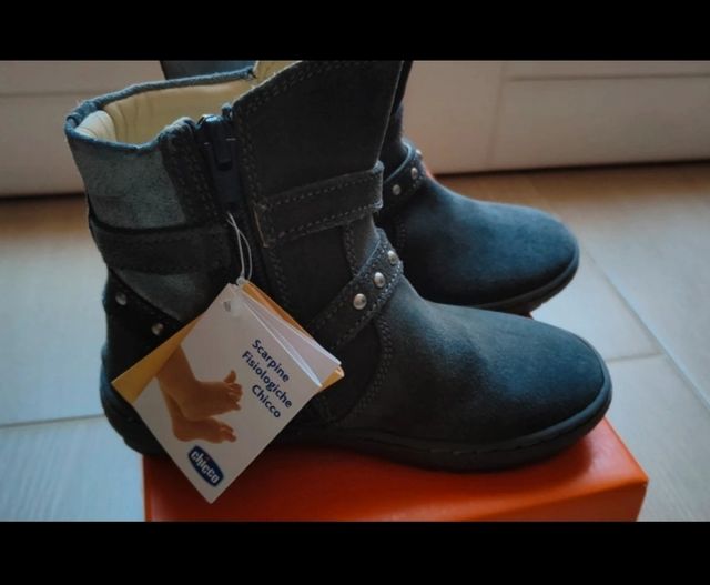 Stivaletti Chicco bambina pelle grigio