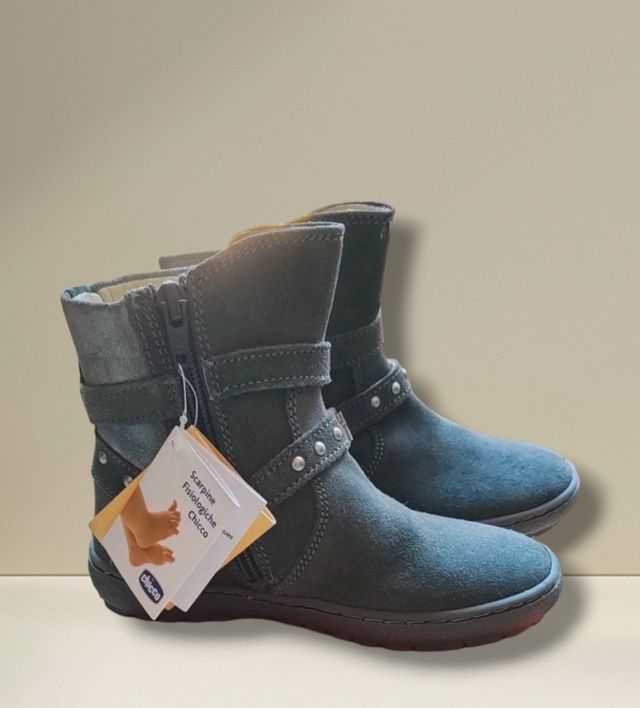 Stivaletti Chicco bambina pelle grigio