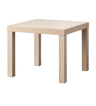 Mesa auxiliar IKEA madera clara