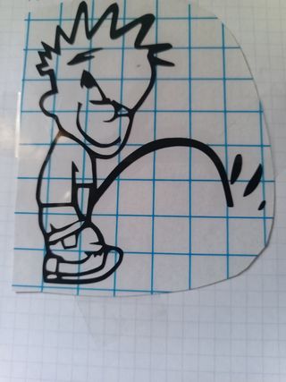 Pegatinas de vinilo para coche 1€-2€ la unidad.