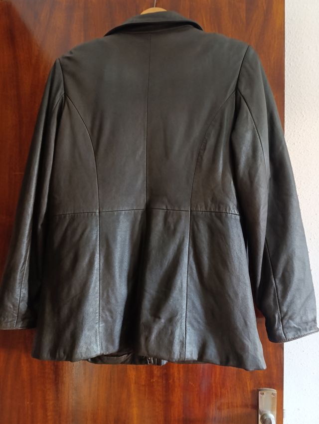 Giacca in pelle marrone