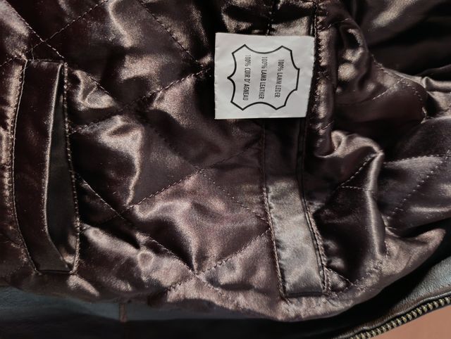 Giacca in pelle marrone