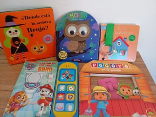 Lote 5 Libros infantiles: Pocoyó en la granja y má