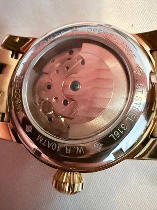Reloj Lanscotte Automático Chapado Oro 18k Hombre