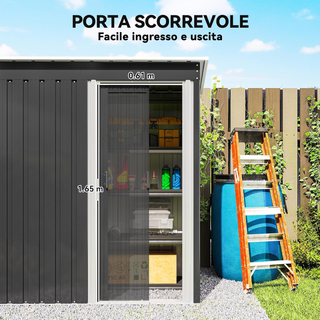 Casetta da Giardino Porta Utensili in Lamiera di A