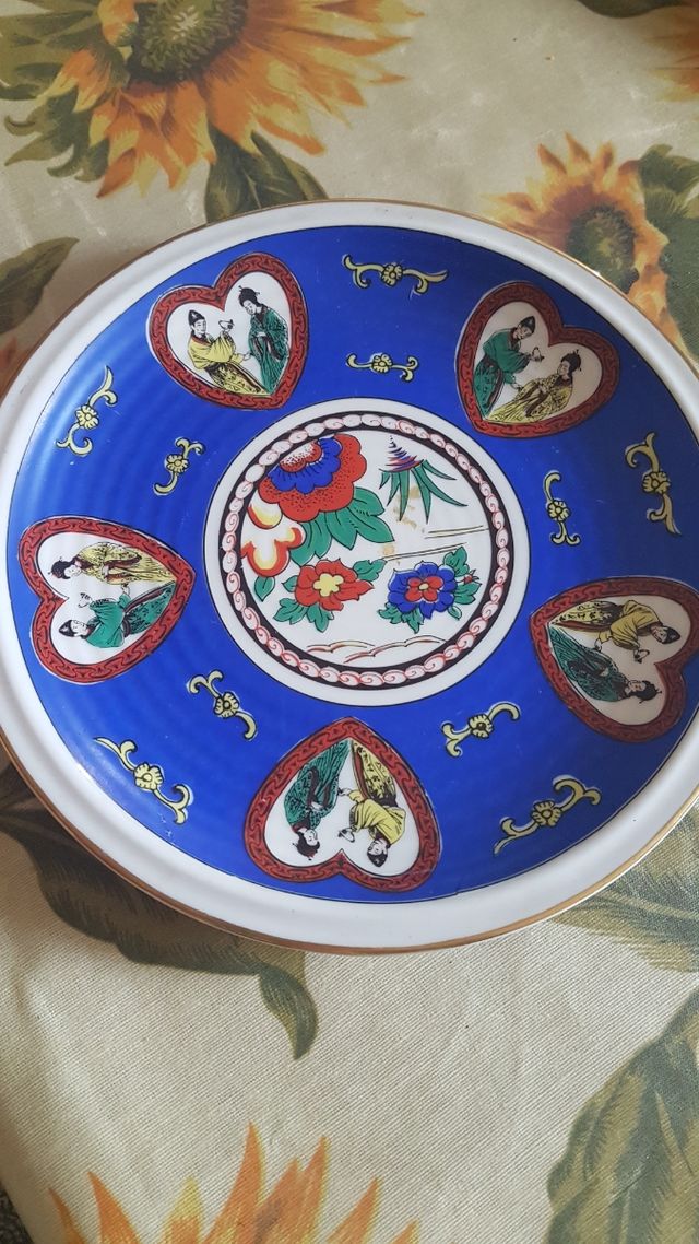 6 Piatti Stile Cinese Blu