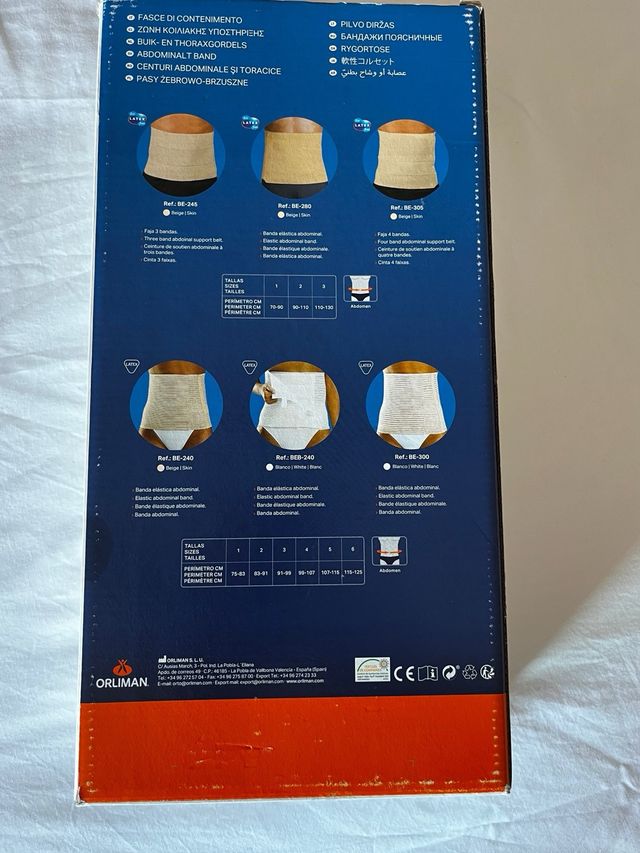 ORLIMAN Bandas de contención abdominal BE-245