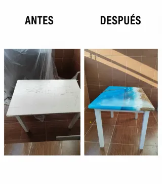 Rehabilitación mesas y encimeras con resina epoxi