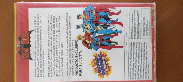 VHS Batman Dibujos Animados Español