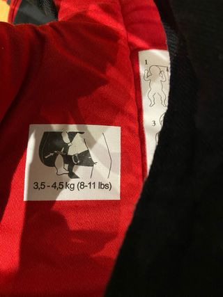 Portabebés Baby Björn Negro/Rojo