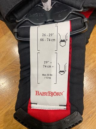 Portabebés Baby Björn Negro/Rojo