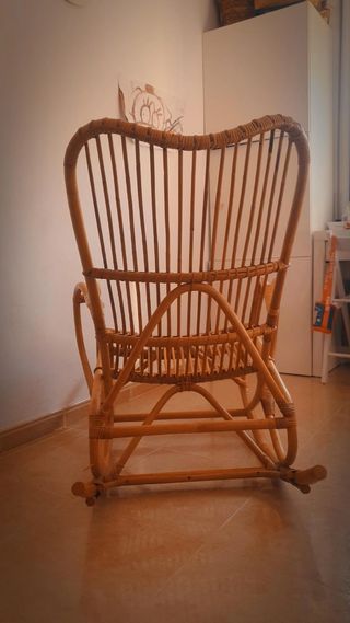 Mecedora de mimbre Maisons du Monde