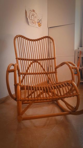 Mecedora de mimbre Maisons du Monde