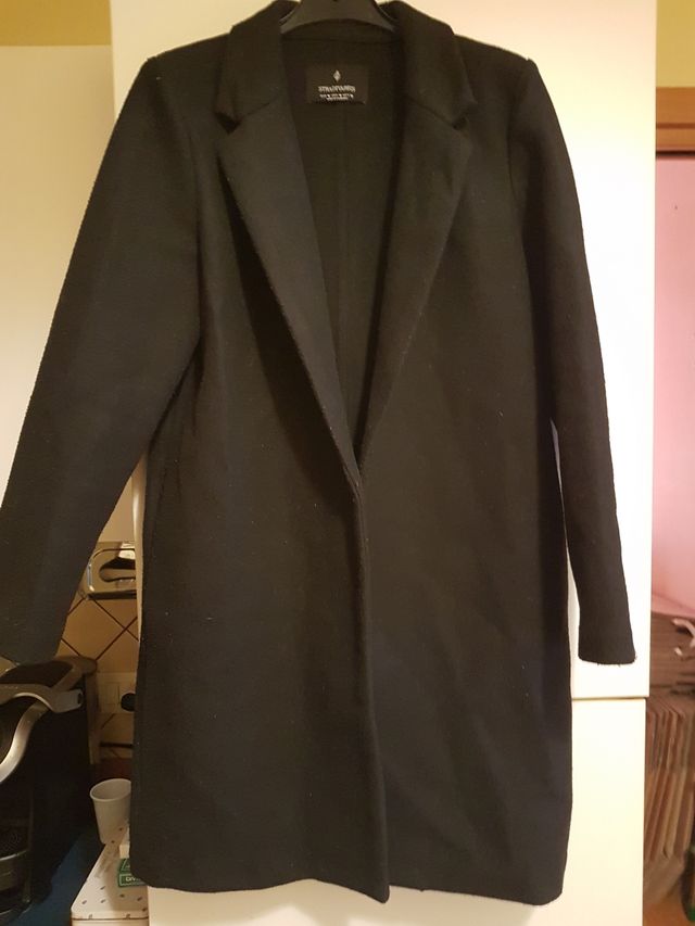 Cappotto Stradivarius Nero Uomo