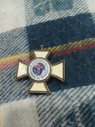 Medalla Cruz con Cruz Roja y Texto