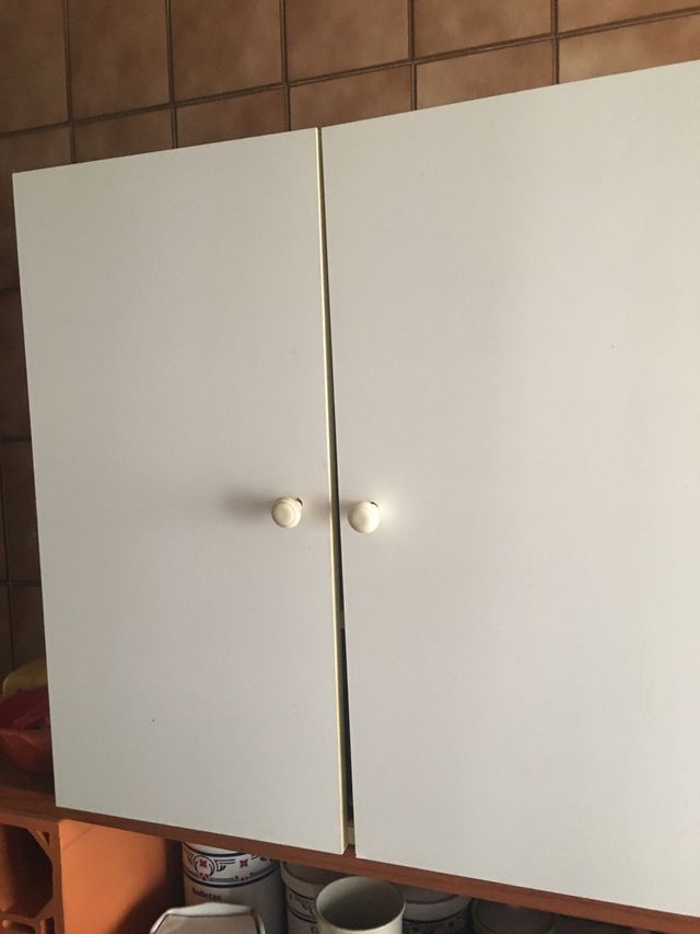 Armario 2 puertas blanco con 2 baldas