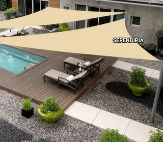 2 TOLDOS VELA TRIANGULARES IMPERMEABLES 3X3X3