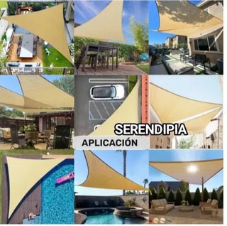 2 TOLDOS VELA TRIANGULARES IMPERMEABLES 3X3X3