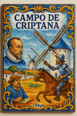 Azulejo de Toledo con Don Quijote