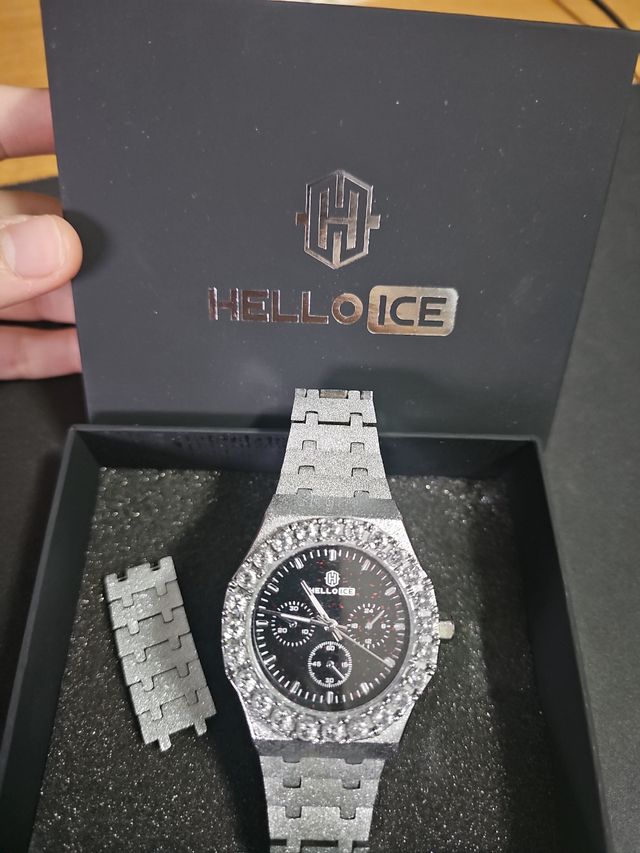 Orologio Helloice Uomo Argento Nero