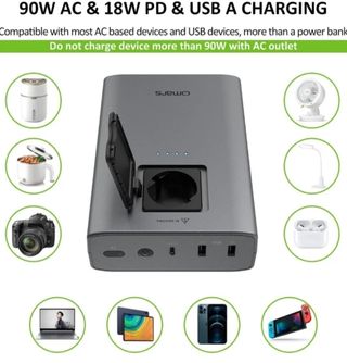 Omars Cargador Portátil 90W AC + 18W PD