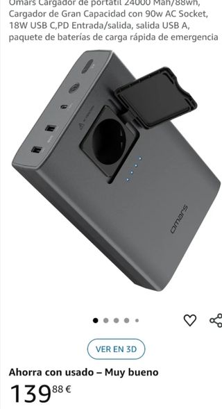 Omars Cargador Portátil 90W AC + 18W PD