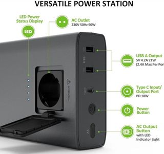 Omars Cargador Portátil 90W AC + 18W PD