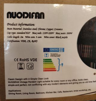 Pack 2 Lámparas Colgantes Vintage