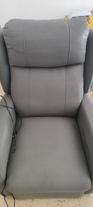 Sillón Eléctrico Cuero Sintético Gris