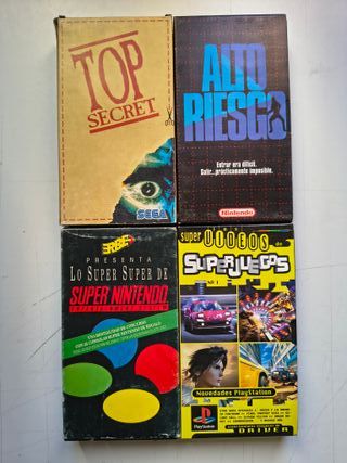 Lote 4 VHS promo videojuegos años 90