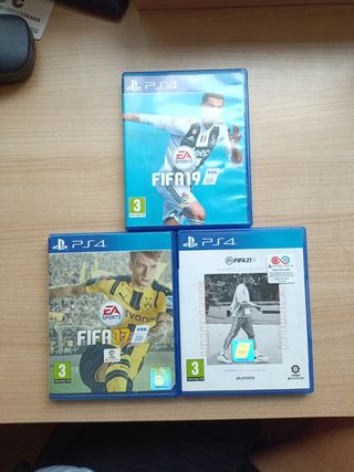 Pack FIFA 17, 19, 21 PS4