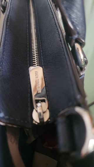 Bolso Michael Kors Piel Azul y Plateado Nuevo