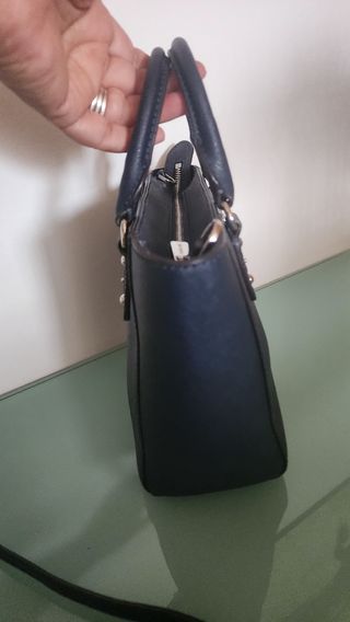 Bolso Michael Kors Piel Azul y Plateado Nuevo