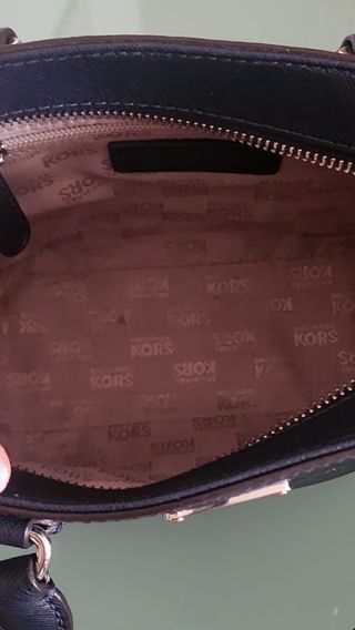Bolso Michael Kors Piel Azul y Plateado Nuevo