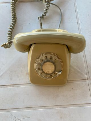 Teléfono Vintage Dial Rueda Beige