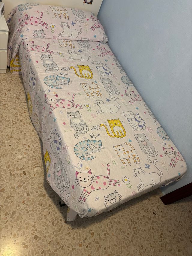 Colcha Infantil para cama de 90, diseño de gatos