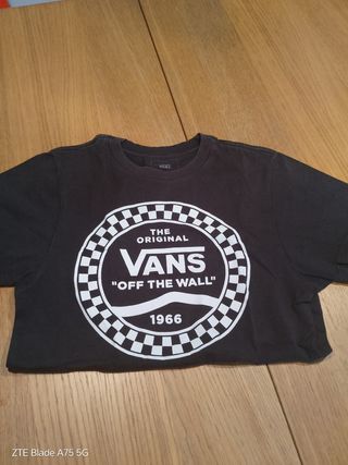 Camiseta Junior Vans Off The Wall Negra