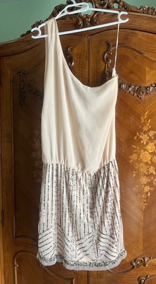 Vestido de fiesta Rosa y plateado