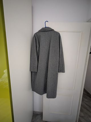 Abrigo largo gris señora
